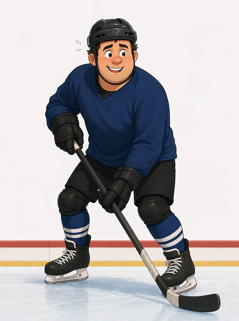 Image ref 1: Beginner Hockey Comedy Animation