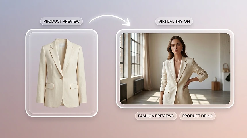 AI virtual try-on product preview demo