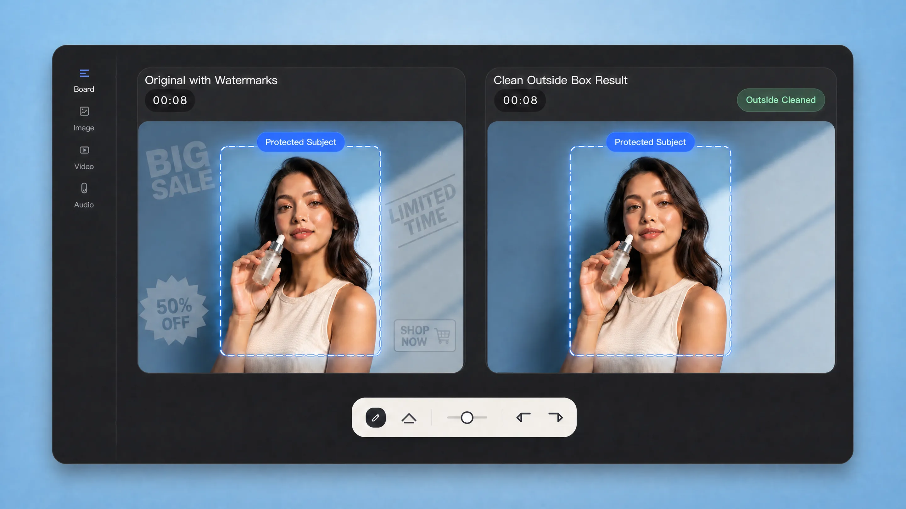 Clean Outside Box — Protect Your Subject
