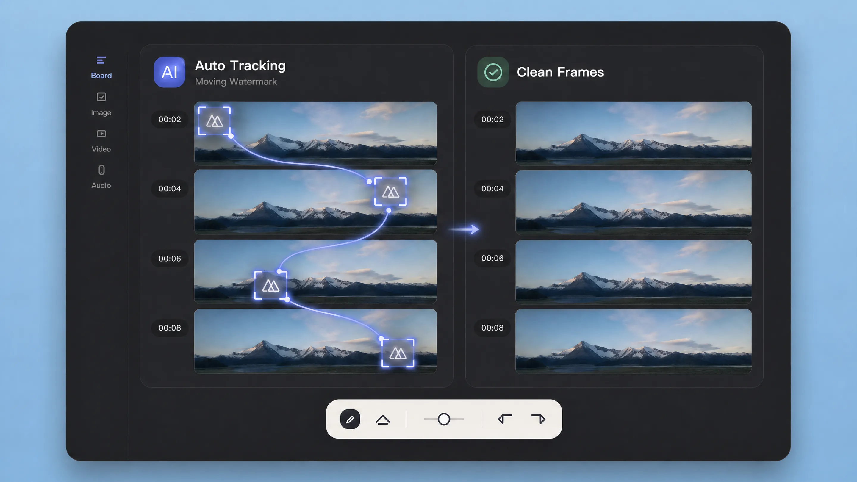Tracks Moving and Animated Watermarks