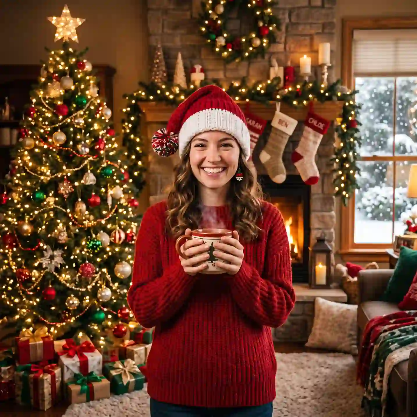 Example result AI Christmas Photo Generator
