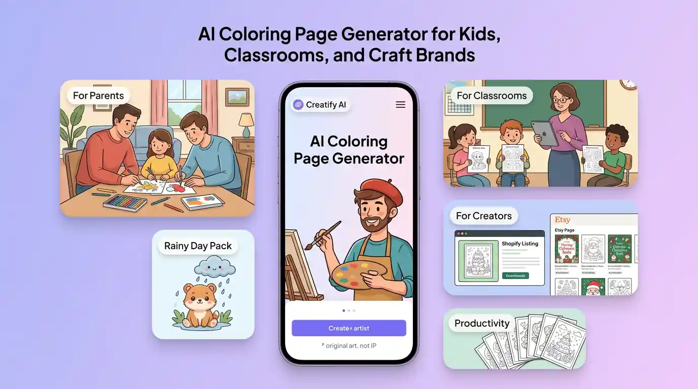 AI Coloring Page Generator benefit illustration 3
