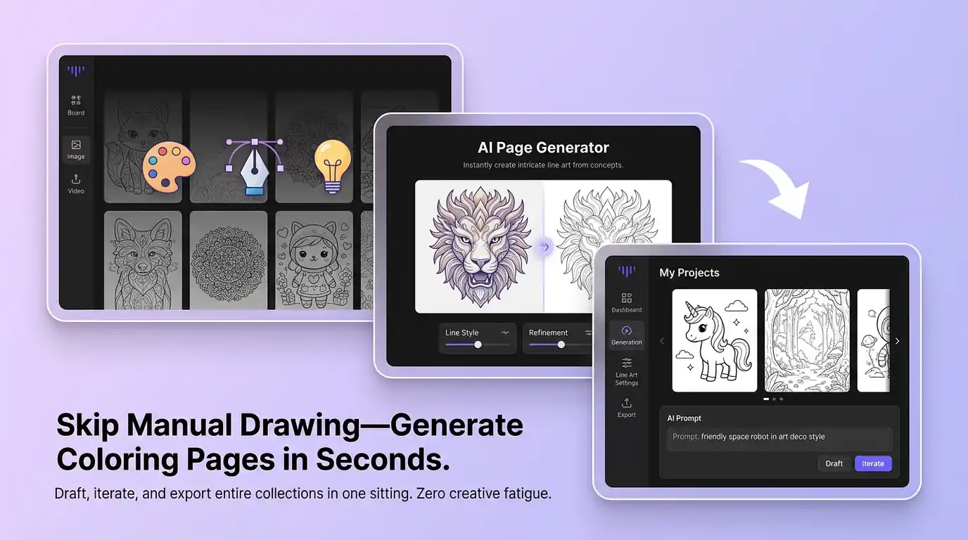 AI Coloring Page Generator benefit illustration 4