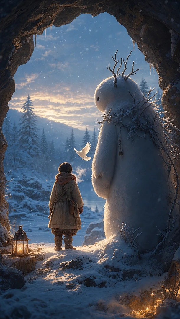 Image ref 1: Winter Cave Farewell Scene