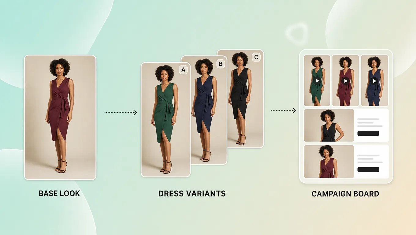Social campaign dress try-on planning preview for brands