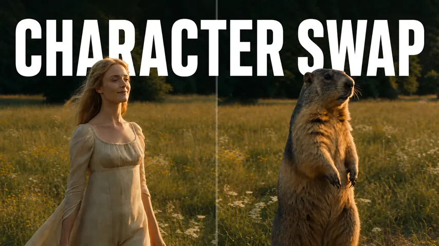 Replace the person in the video with an animal