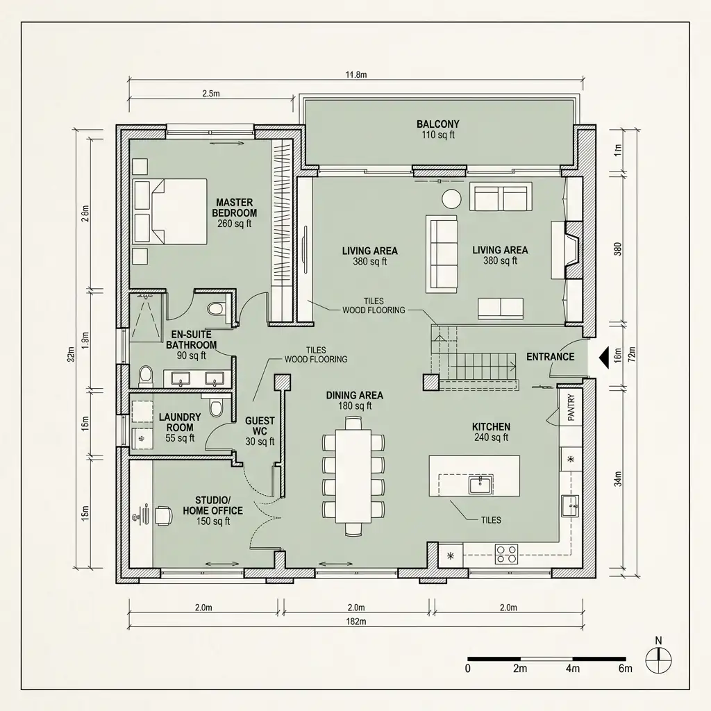 Example result AI Floor Plan Generator