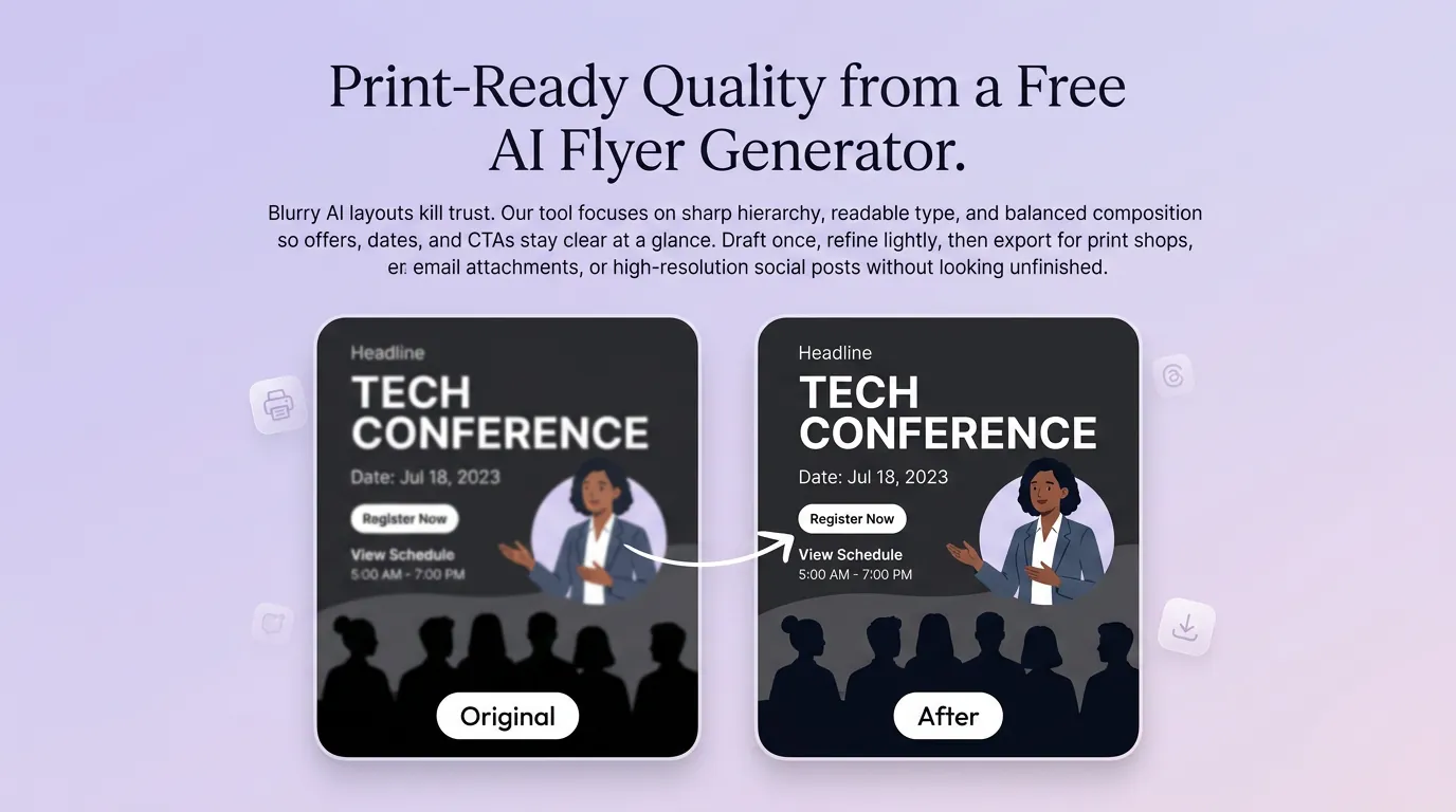 AI Flyer Generator benefit illustration 2