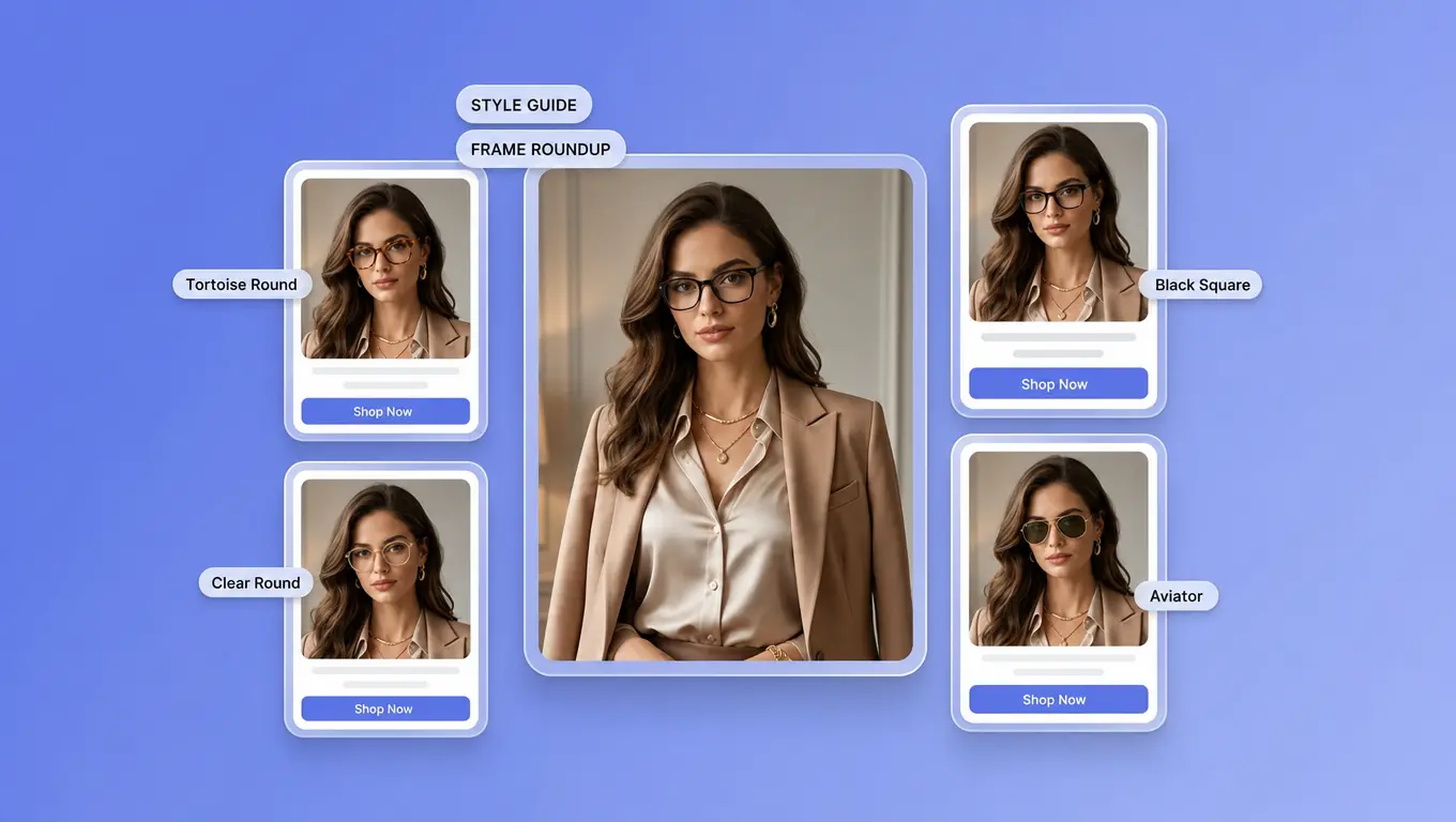 Virtual glasses try on brand content examples