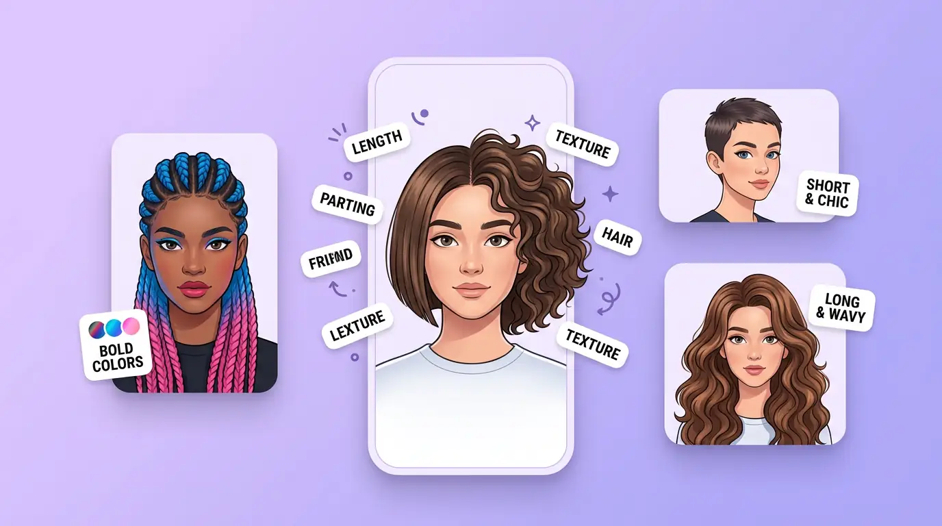AI Hairstyle Generator benefit illustration 1