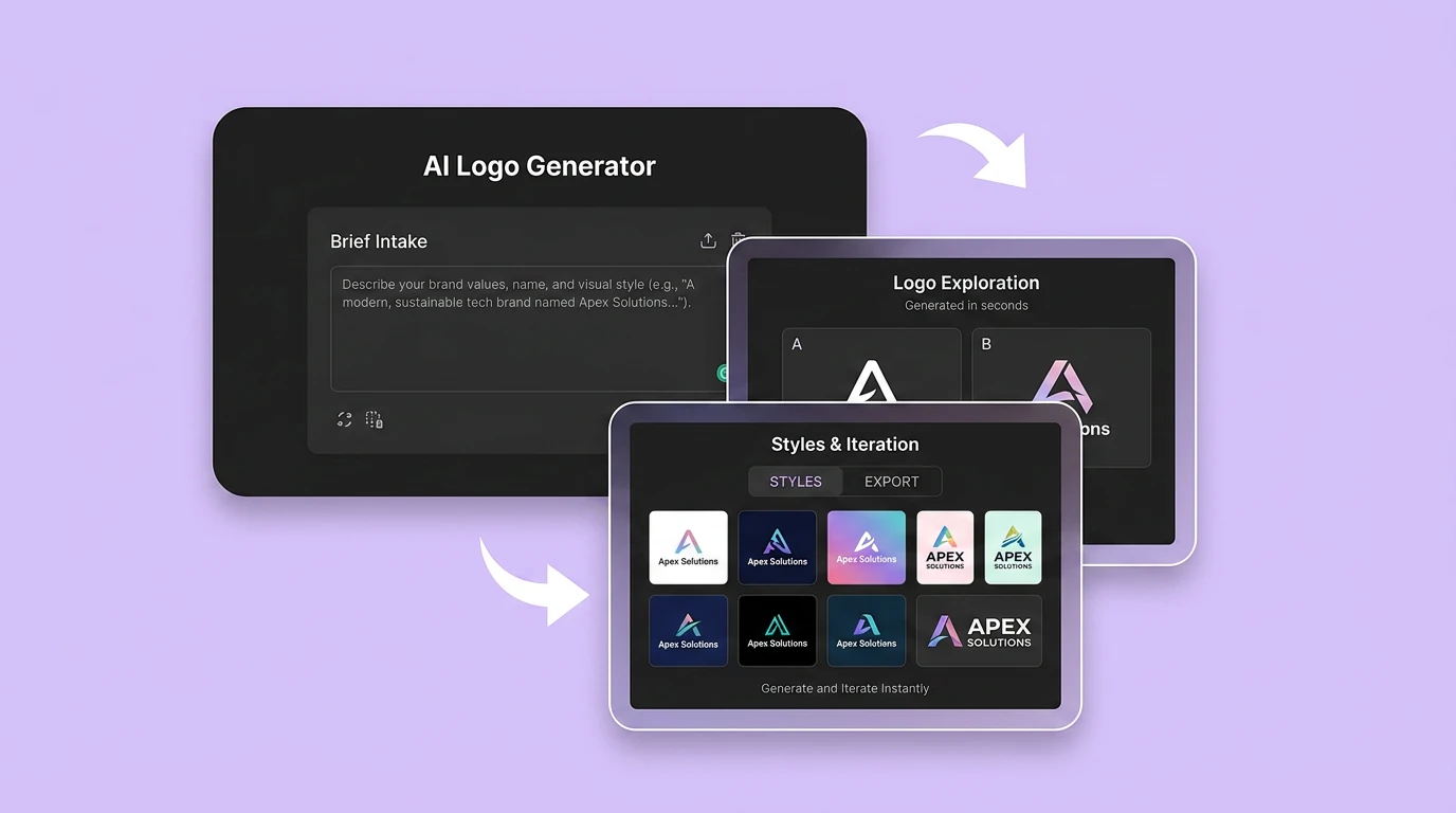 Fast logo iteration workflow with AI logo generator