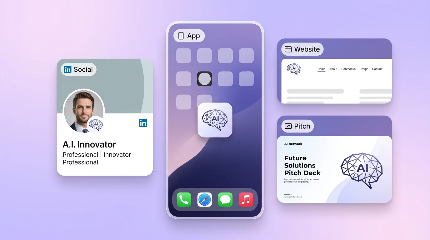 Logo concepts for startups creators and marketing campaigns