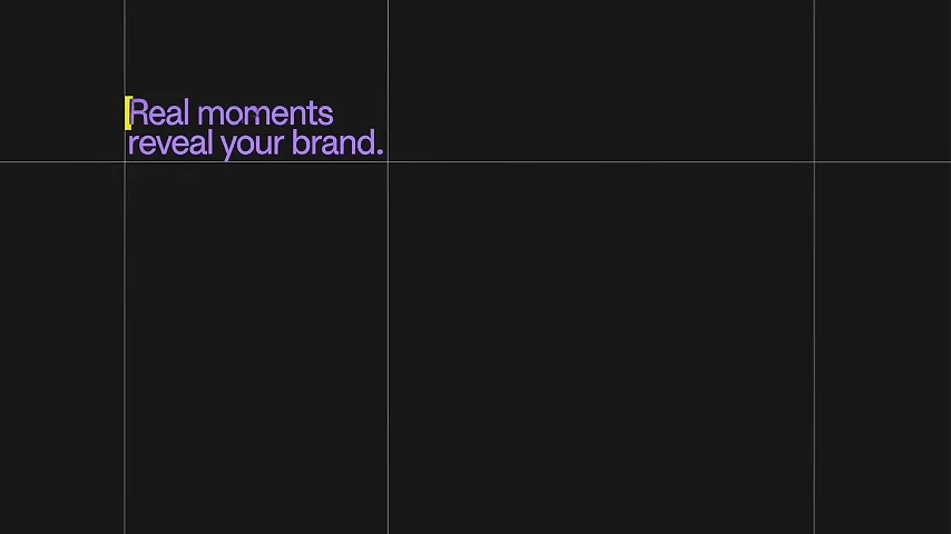 Kinetic typography motion card with bold animated words