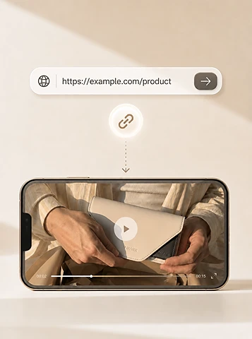 Sample product video generated from a product page URL