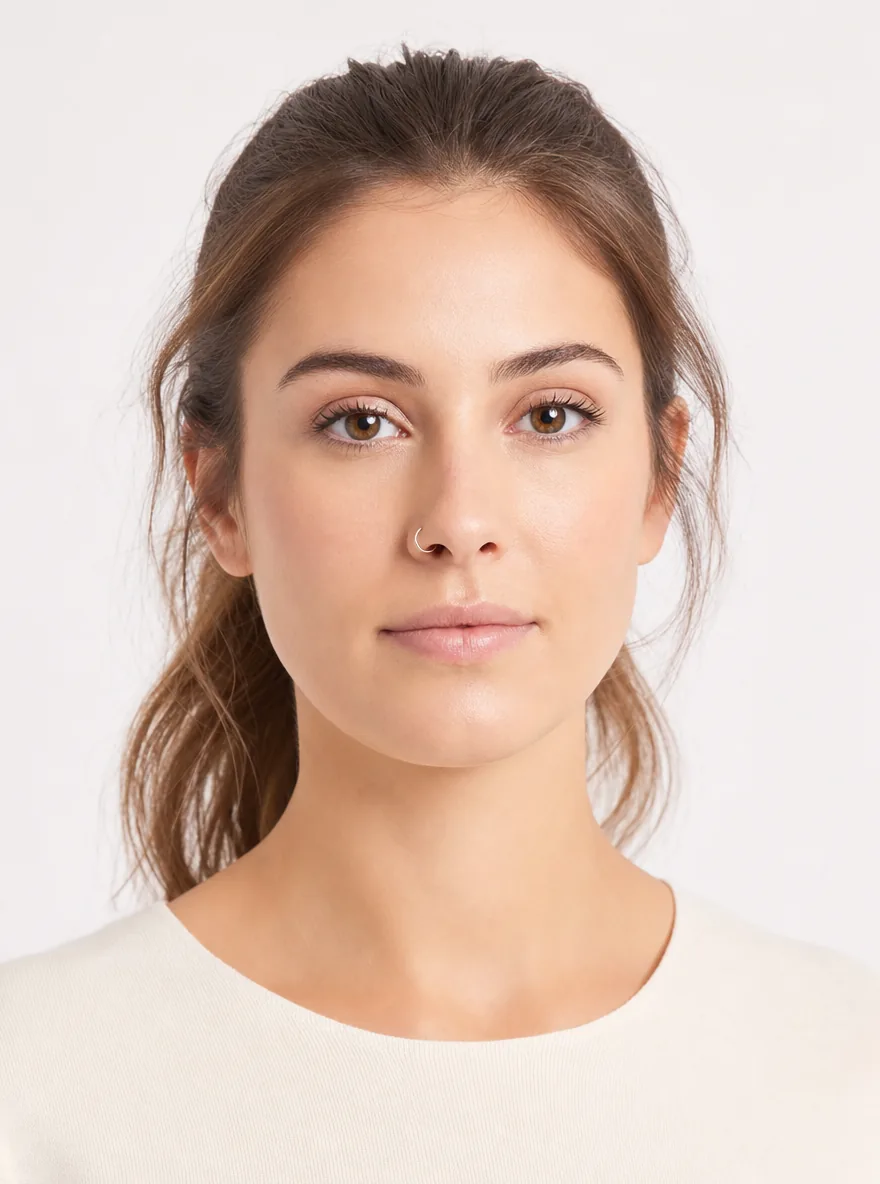 Virtual nose ring try on preview for studio and retail listing