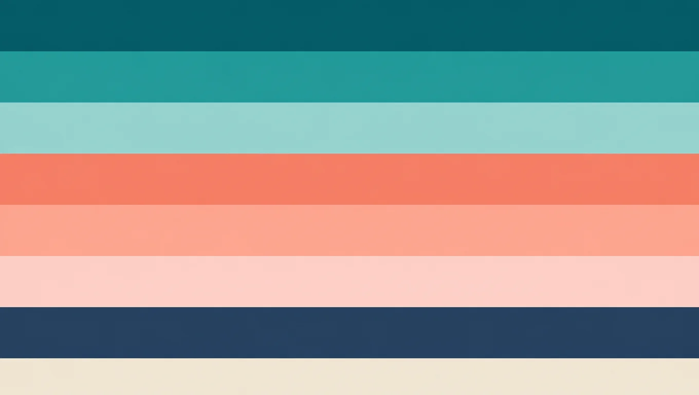 Campaign still next to its extracted 8-color palette board