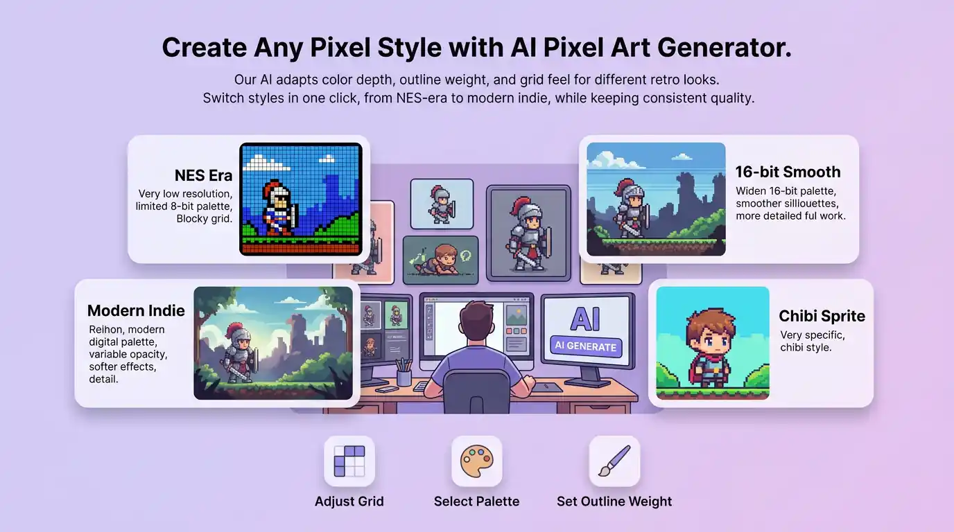 AI Pixel Art Generator benefit illustration 1