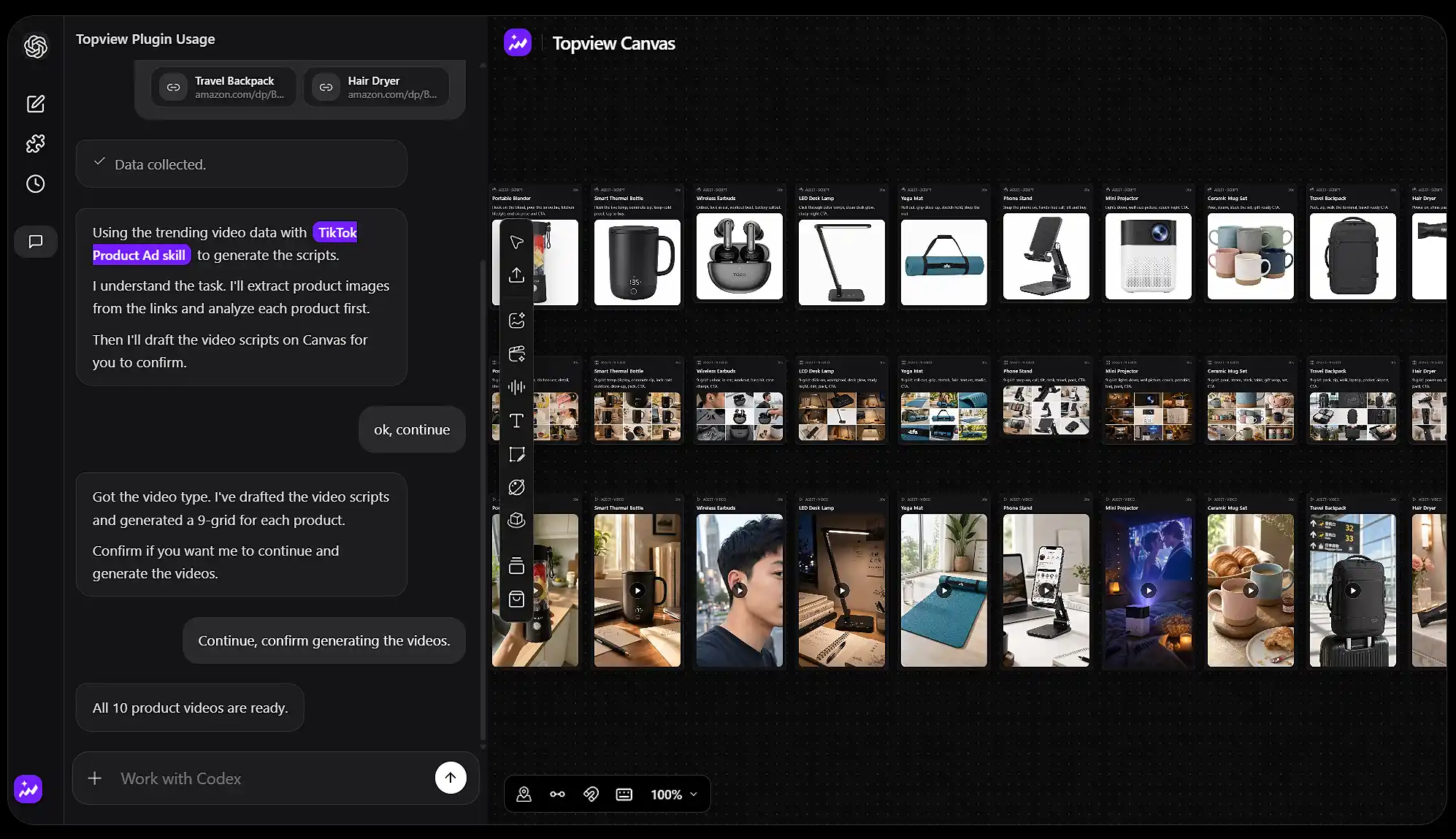 Let your Agent drive Topview Canvas