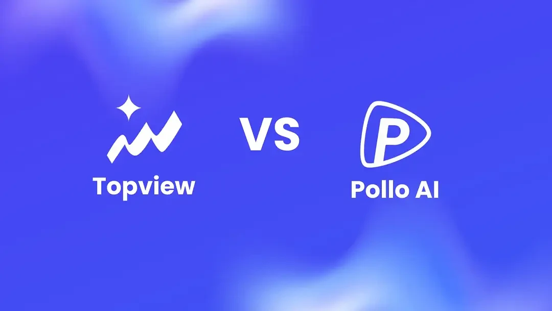 Topview AI vs Pollo AI comparison visual for ecommerce marketing teams