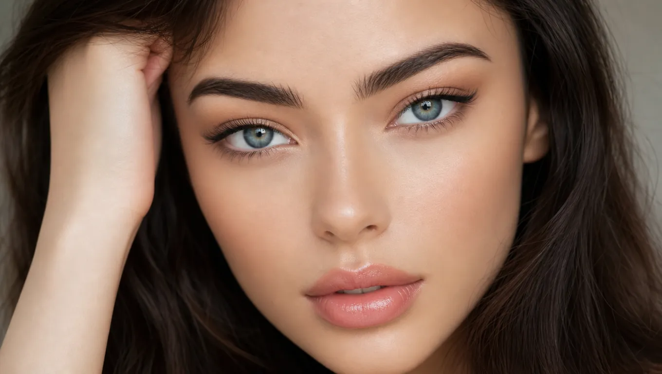 Before and after AI portrait enhancement softening plastic skin