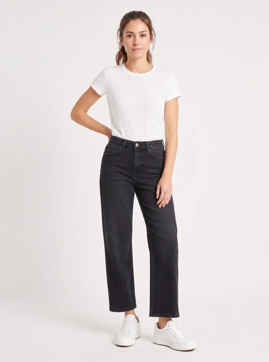 Virtual try on shoes result showing footwear on a model photo for catalog use