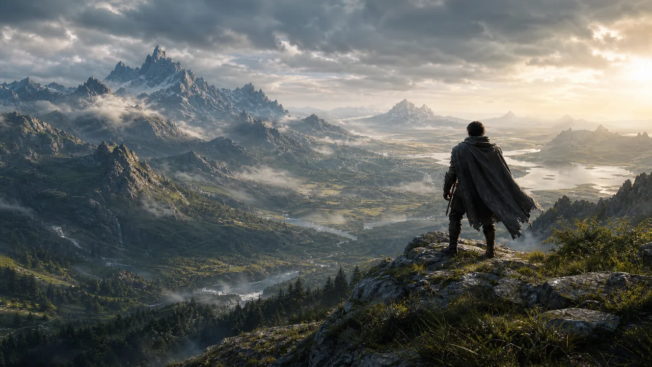 Side-by-side concept of 360 skybox wrap versus navigable 3D world