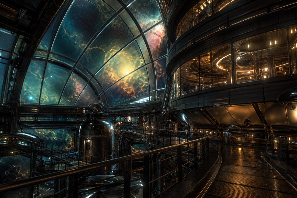 Orbital observatory reference image for the 3D world case