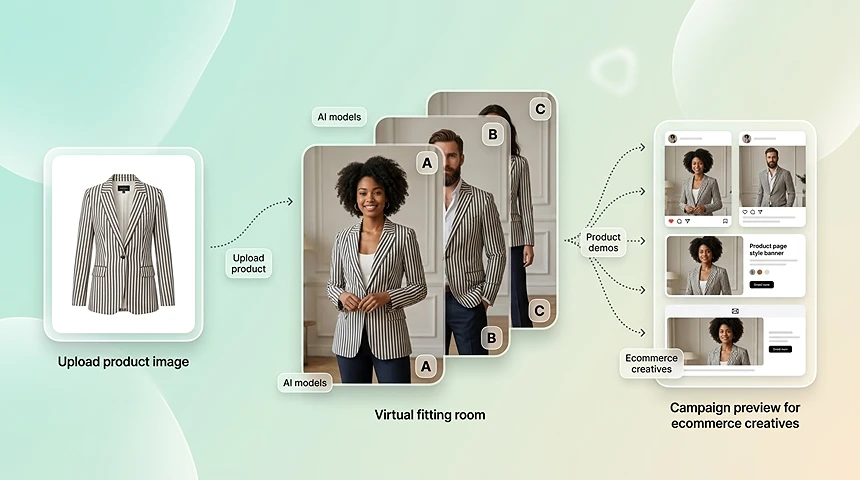 AI model product demo virtual fitting room