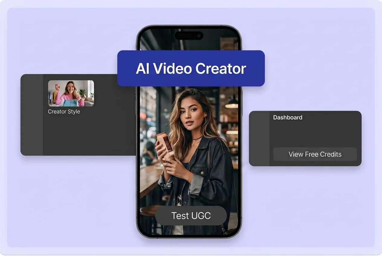 AI UGC Video Generator Free to Start - free credits or trials to test hooks and styles.
