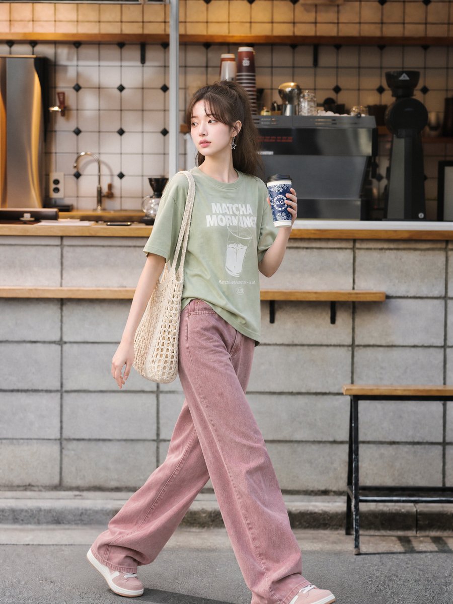 Pastel Tone Cafe Street Portrait