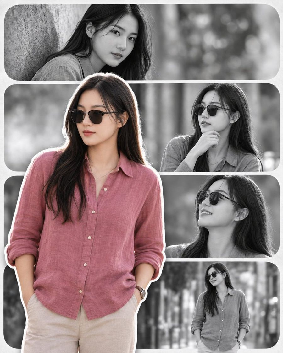 Modern Portrait Collage Poster