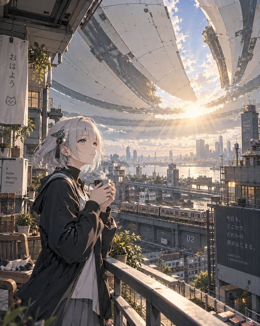 Morning Light Anime Cityscape