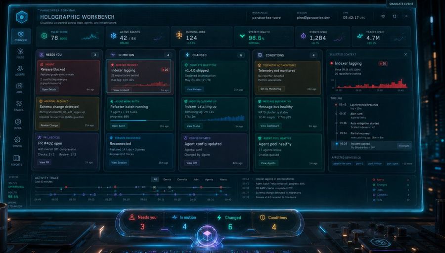 Holographic Sci-Fi Operations Dashboard