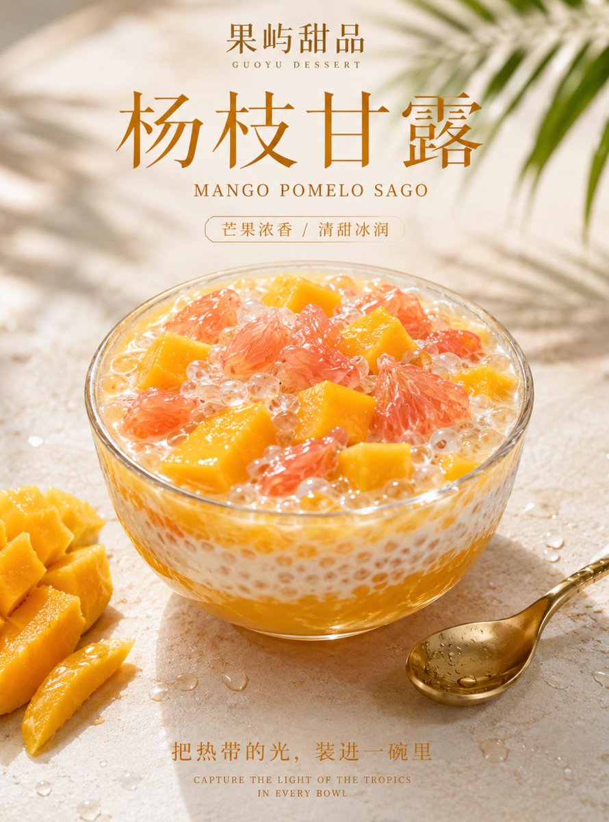 High-End Mango Pomelo Sago Dessert Poster