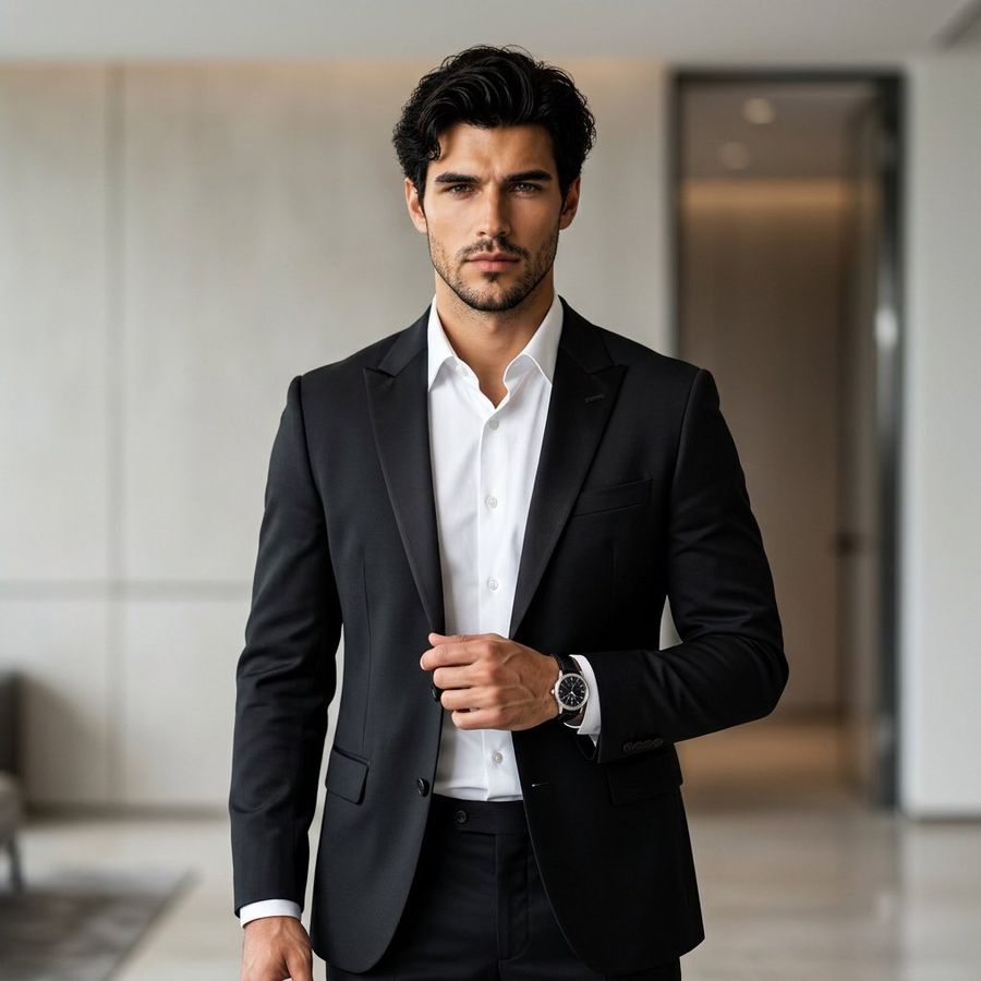 High-End Formal Portrait with Facial Preservation