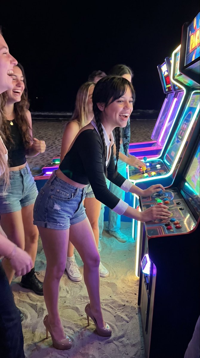 Beach Arcade Night iPhone Shot