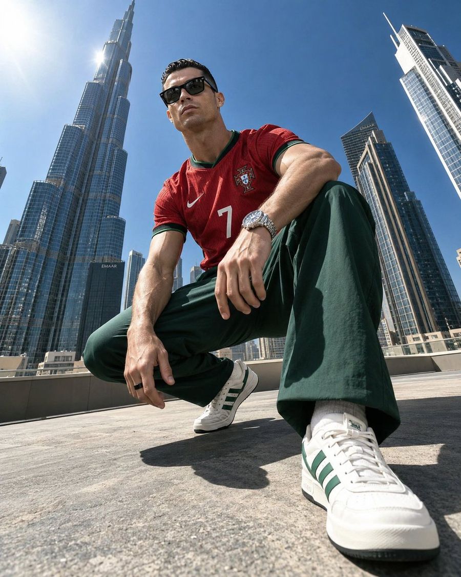Cristiano Ronaldo Rooftop Fashion Shoot