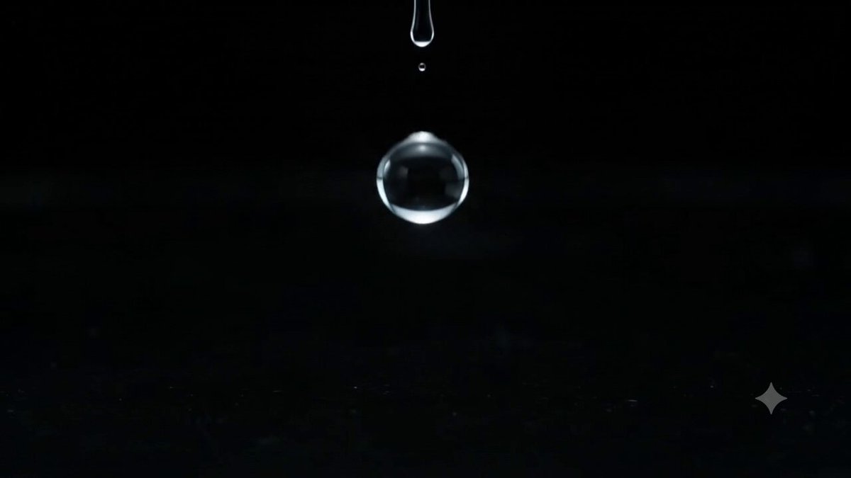 Crystalline Frozen Water Droplet World