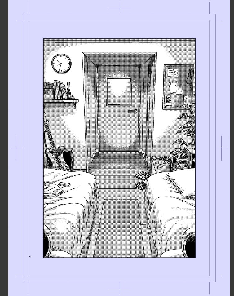Detailed Manga Dormitory Background