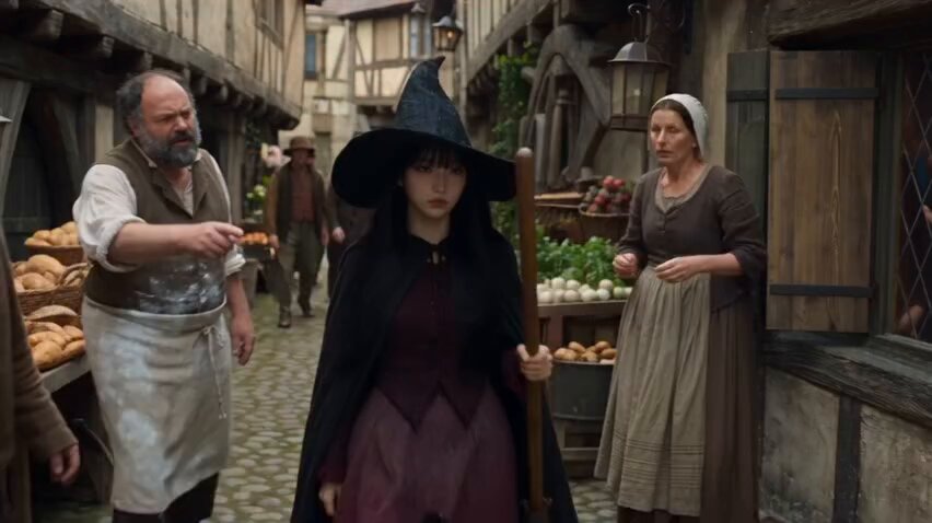 Medieval Fantasy Witch and Waterspout