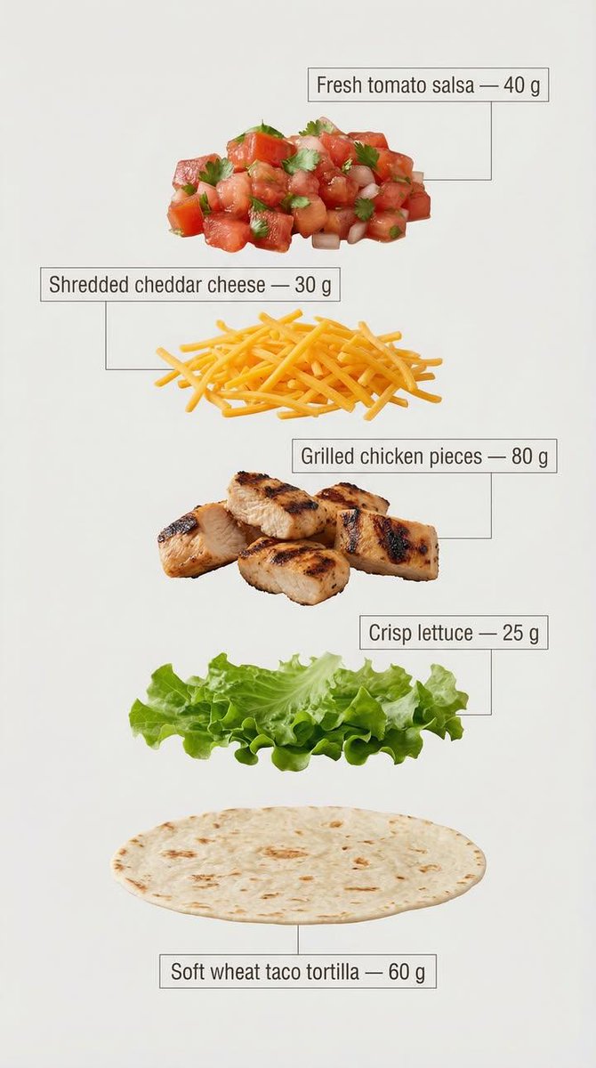 Commercial Exploded View Taco Infographic