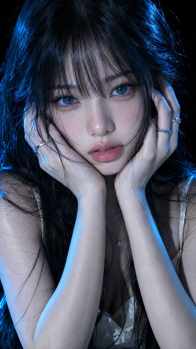 Cinematic Cyan Portrait Prompt