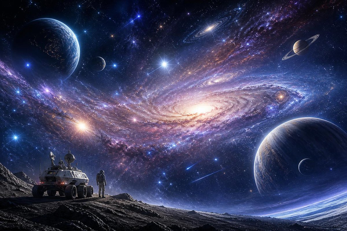 Epic Cosmic Exploration Scene