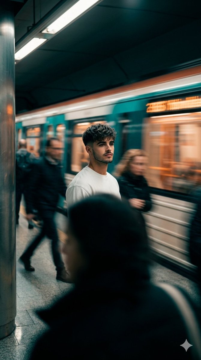 Cinematic Subway Motion Blur Portrait