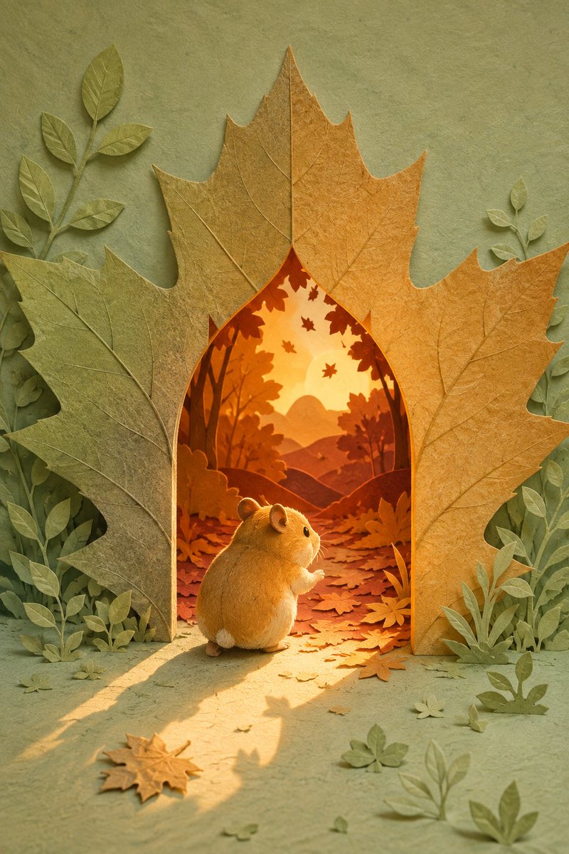 Hamster Autumn Leaf Gate