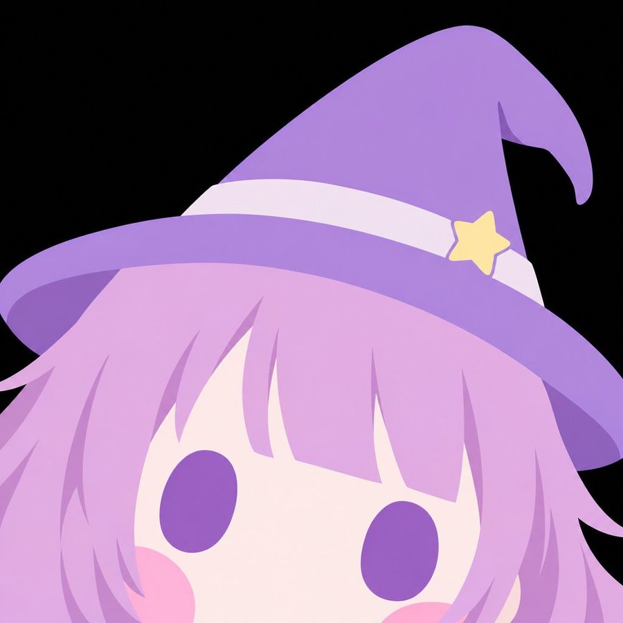 Minimalist Anime Witch Avatar