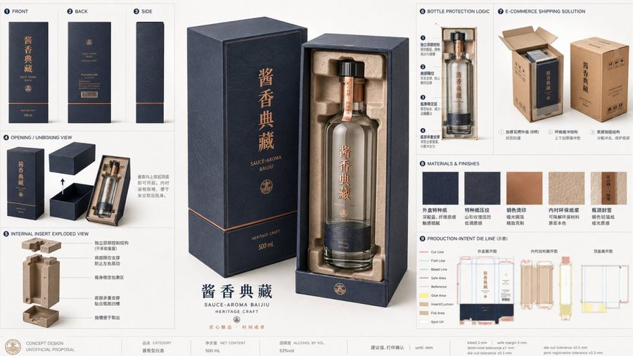 High-End Baijiu Packaging Design Project