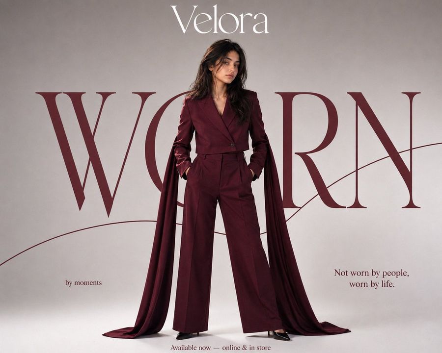Burgundy Fashion Magazine Portrait