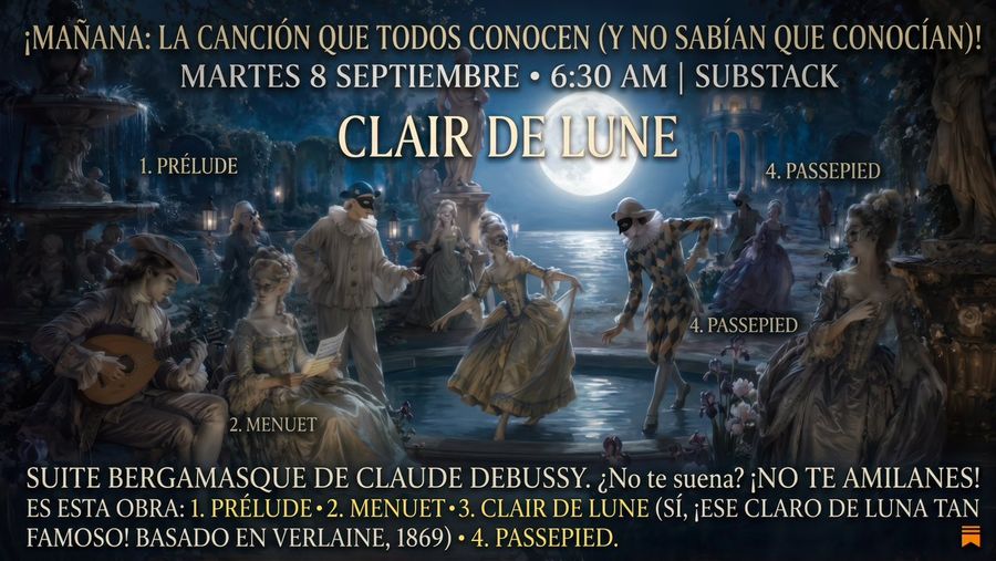 "Clair de Lune" Rococo Style Poster