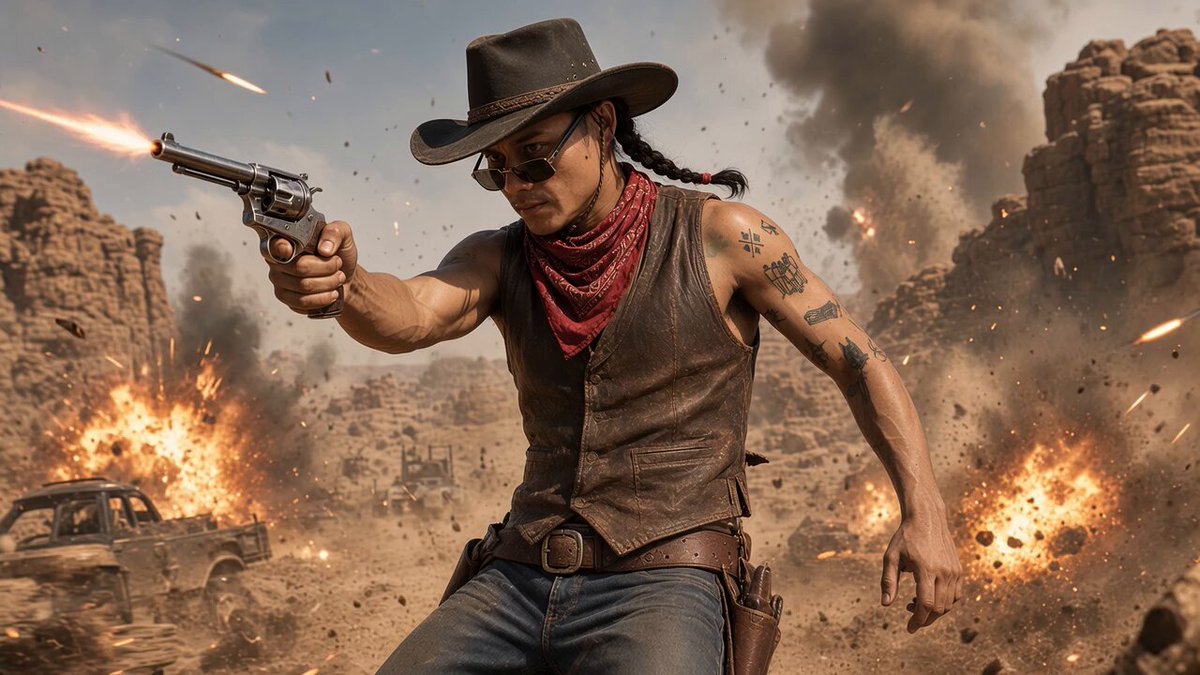 Dynamic Cowboy Gun Battle